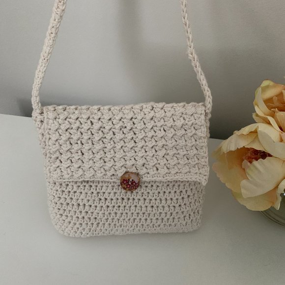 Crochet Small Messenger Bag - Picture 7 of 16